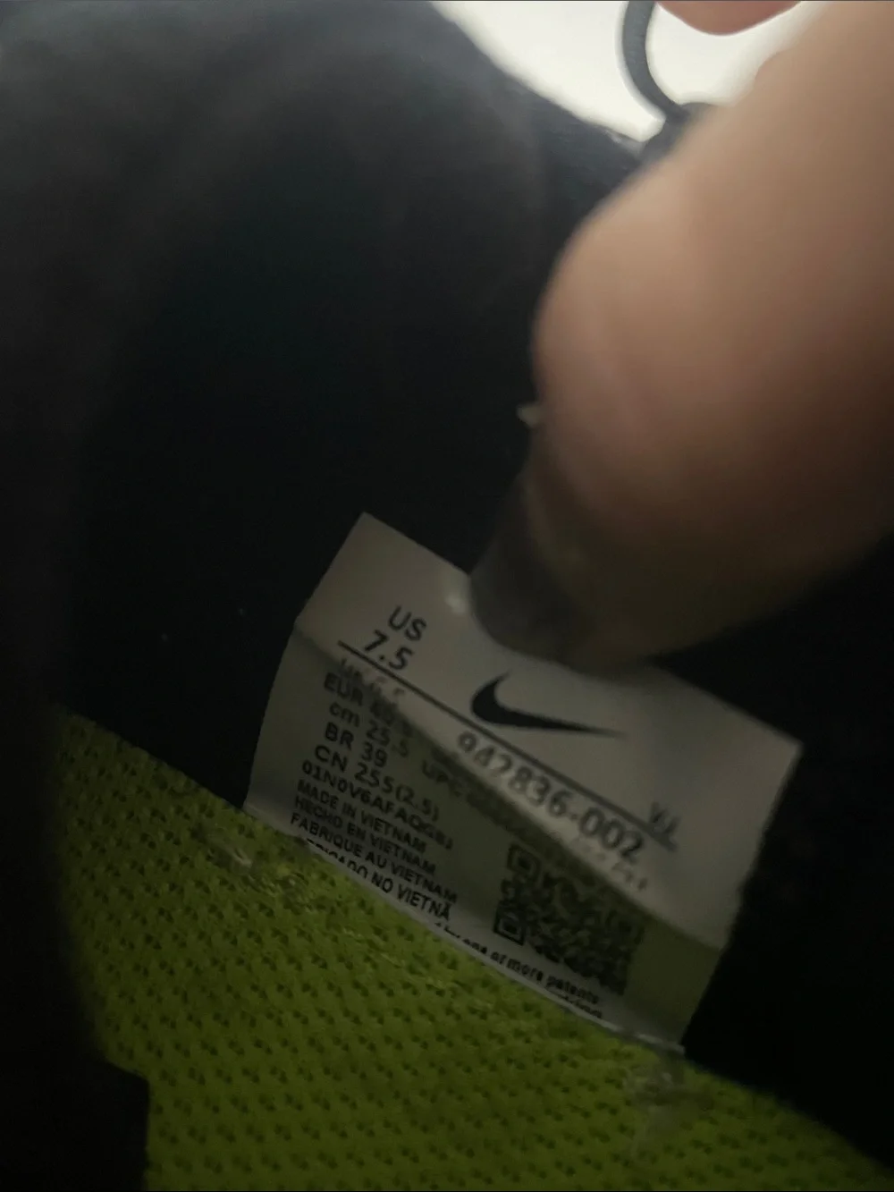 Nike Free Black Knit Running Shoe with Swoosh
